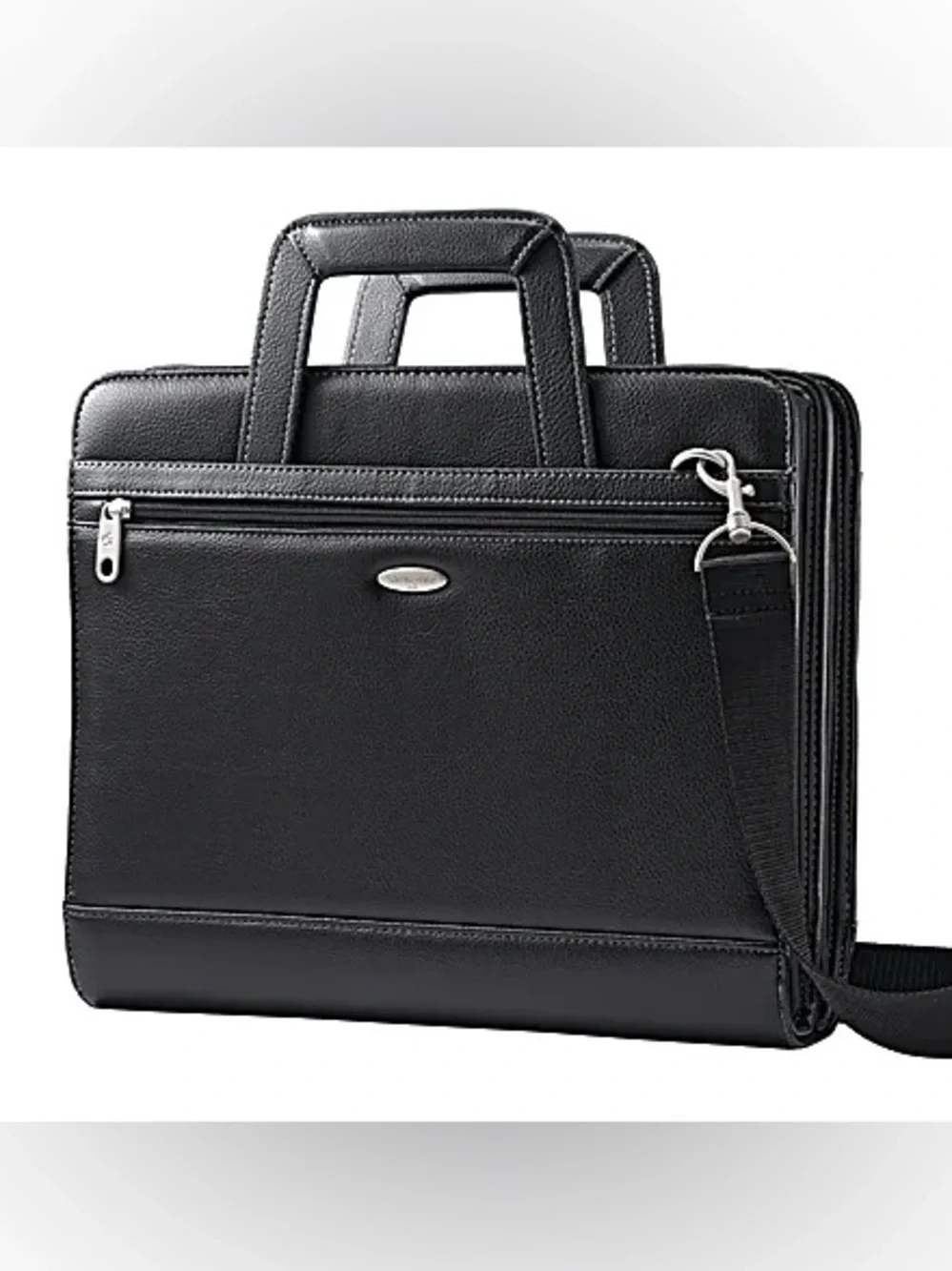 Men's Black samsonite padfolio with handles and strap